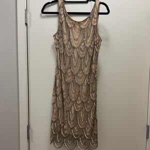 Pisarro Nights Champagne Sequin Mini Dress